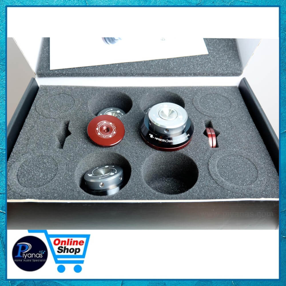 ฐานรองเครื่อง HIFISTAY : BALLERINO 60 SINGLE SWING (60 MM) SET OF 4 (BLACK/SILVER)